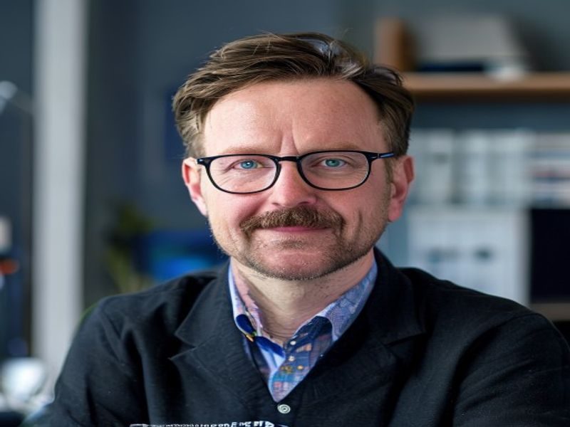 Dr. Liam Frost, neuroscience advisor and ASMR researcher, headshot in academic office environment